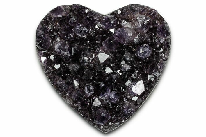Dark Purple Amethyst Heart - Uruguay #343707